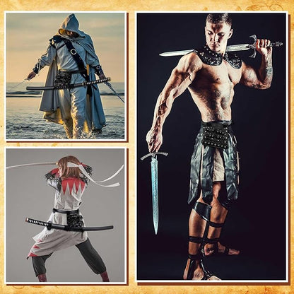 Patelai Sword Bag Adjustable Carry Case Katana Leather Strap Belt Holster for Cosplay Anime Costume