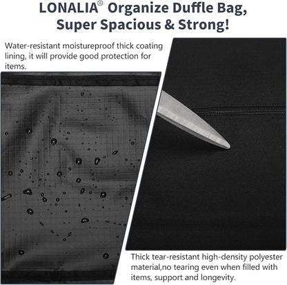 52 Inch Large Duffle Bag for Travel Camping - 180L Extra Large Heavy Duty Duffel Bag, Sport Equipment Storage Bag with 2 Sides Handles-Black