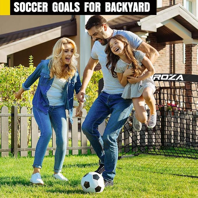Soccer Goal, Kids Soccer Goals for Backyard Set, 2 Pack of Portable Pop Up Soccer Net with Soccer Ball, Cones, Complete Training Equipment for Youth, Toddler Outdoor Sports Games
