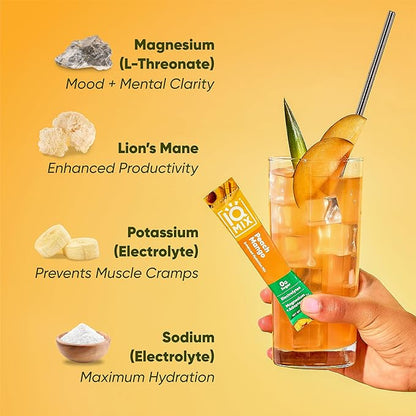 IQMIX Hydration Electrolyte Powder – 4-in-1 Formula for Hydration, Mental Clarity, Mood and Recovery – Sugar-Free Drink Mix, Keto, Magnesium L-Threonate, Lion’s Mane – 40 Count Variety Pack