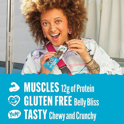Lenny & Larry's Cookie-fied Protein Bar ??Chocolate Almond Sea Salt Vegan Protein Bars 9x45g ??Healthy Snacks with 12g Plant Protein & 5g Fiber ??Gluten free Power Bar, Keto Friendly, Non-GMO & Vegan
