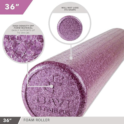 High-Density Round Foam Rollers - 4 Size and 8 Color Options - Massage Rollers for Stretching, Deep Tissue and Myofascial Release