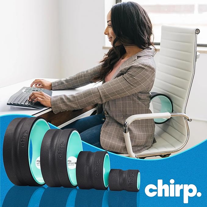 Chirp Wheel Foam Roller ??Targeted Back & Neck Relief, Lumbar Spine Stretcher, Spinal Decompression Back Stretcher, Massage Roller with Density Foam for Physical Therapy, Supports 500lbs, 4-Pack Mint