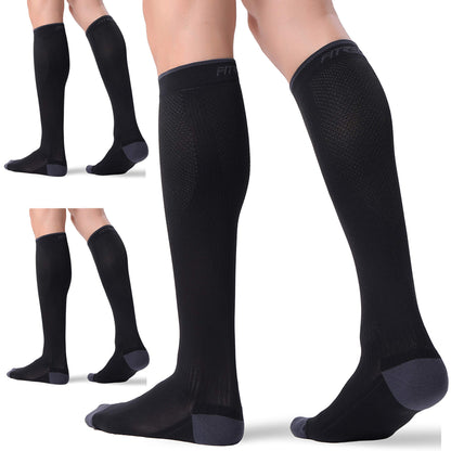 FITRELL 3 Pairs Compression Socks for Women and Men 20-30mmHg- Circulation and Muscle Support Socks