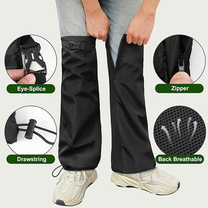 Tlswshsy 2Pcs Lawn Care Leg Gaiters, Breathable Leg Guard for Trimming, Adjustable Garden Trimming Leg Chaps for Men and Women Landscaping Farm Working Outdoor Hunting Hiking