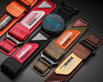 20mm Nylon Band Compatible with Garmin Vivoactive6/5/3,Forerunner 165/55/645/245 Music, 20mm Soft Nylon Replacement Strap