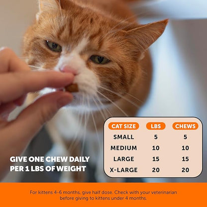 Cat Hip & Joint Health Crunchy & Creamy Chews - Cat Joint Support Supplement with Glucosamine, Health Supplies & Hip Support for Indoor & Outdoor Cats (Chicken 30-Day Supply)