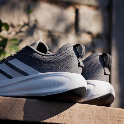 adidas Men's Response Pace Running, Black/White/Matte Silver, 10.5