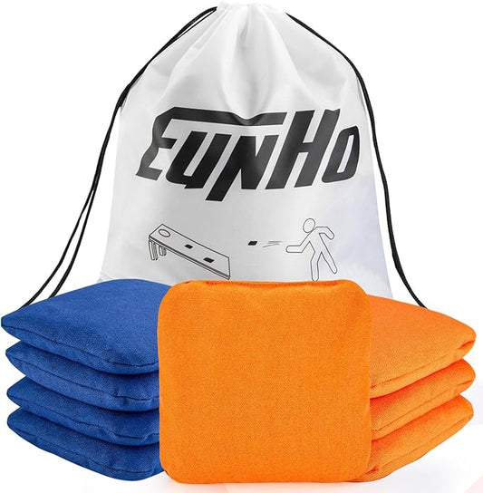 EunHo Cornhole Bags Set of 8 Regulation Size & Weight Corn Hole Bean Bags Official Professional All
