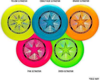 Discraft Ultrastar Neon 5-Pack | Premium Ultimate Discs - Neon Pink, Yellow, Cobalt Blue, Green, and Orange