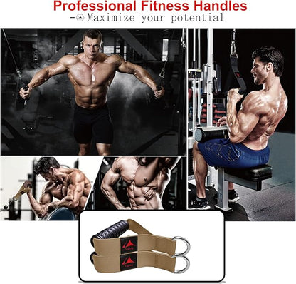 Heavy Duty Gym Workout Handles Attachment for Cable Machine,Resistance Band,Pulley System Home Exercise Equipment, Compatible with Bowflex,Total and Smith, Comfortable and Stronger Grip