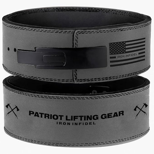 Weight Lifting Belt - Lever Gym Belt for Weightlifting, 10mm Leather Weight Belt for Men - 4 Inches Wide for Support & Stability for Workouts, Powerlifting, Bodybuilding, Fitness & Crossfit