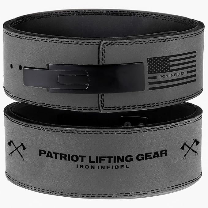 Weight Lifting Belt - Lever Gym Belt for Weightlifting, 10mm Leather Weight Belt for Men - 4 Inches Wide for Support & Stability for Workouts, Powerlifting, Bodybuilding, Fitness & Crossfit