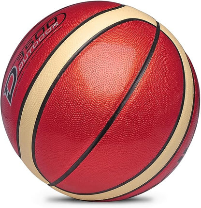Training Soft Touch Rubber and Faux Leather Fighting Basketball, High Bounce Indoor Outdoor Basketball Gift