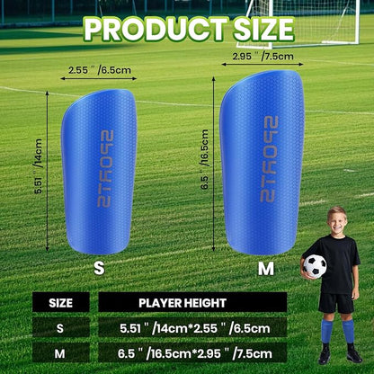 Shin Guards Soccer Kids 2025 Version High-Density Foam Soccer Shin Guard with Sleeves Shin Protective Pads for Kids Daily Practice School Competitions Outdoor Play