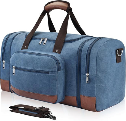 Dimayar Expandable Duffle Bag for Men, 50L Large-Capacity Weekender, Water-Resistant Mens Duffle Bags for Traveling, Lightweight & Durable Overnight Carry-On, Versatile Gym and Travel Bag