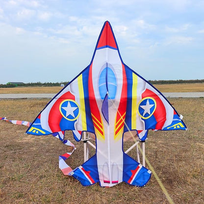 Delta Kite for Kids & Adults - Easy to Fly Large Single Line Beach Kite with 300ft String Handle Included, Perfect for Beginners, Teens