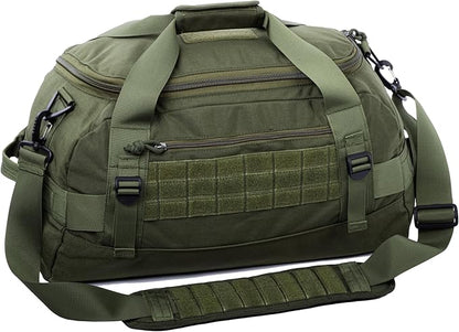 Tactical Duffle Bag MOLLE Gear Bag Carry on Travel Duffel Bag. Ideal for Hunting, Shooting Range, Law Enforcement, Camping, Travel. 35L