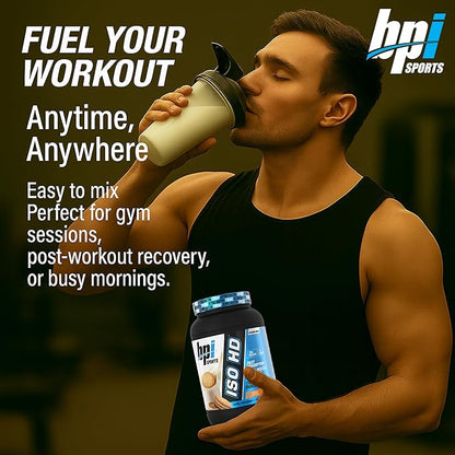 BPI Sports ISO HD Isolate Protein Powder ??100% Whey Isolate, Protein Powder for Muscle Gain - Vanilla Cookie - 1.6 Lb - 23 Servings