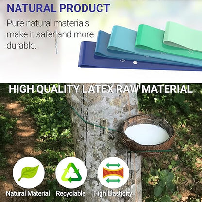 TechStone Resistance Bands Set for Men and Women, Pack of 5 Different Levels Elastic Band for Home Gym Long Exercise Workout – Great Fitness Equipment for Training, Yoga – Free Carrying Bag