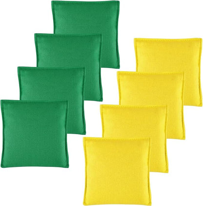 Set of 8 Regulation Cornhole Bags Double Sided, Weather Resistant Bean Bags for Cornhole Toss Game, Corn Hole Beans Bags with Tote Bag