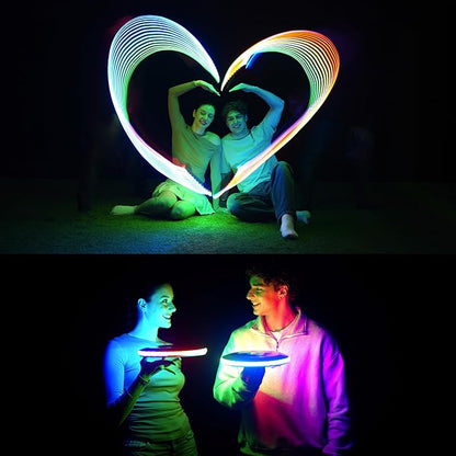 TOSY Flying Disc - 36 Mono-Color LEDs, Extremely Bright, Smart Modes, Camping Essentials for Teens/Kids/Adults/Men/Boys/Girls, Auto Light Up, Rechargeable, Waterproof, 175g
