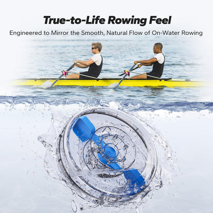 Merach R280 Water Rowing Machine, Foldable & Space-Saving, 400lbs Capacity