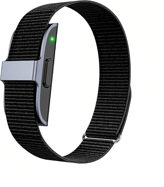 Smart Health Wristband, Screenless Smart Bracelet, Pedometer, Wearable Activity and Fitness Tracker, Free App, IP68 Waterproof (Black)