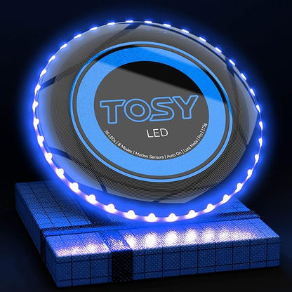 TOSY Bundle of 3 - RGB Black + Blue + Red - Frisbee 108 LEDs, 16 Million Colors