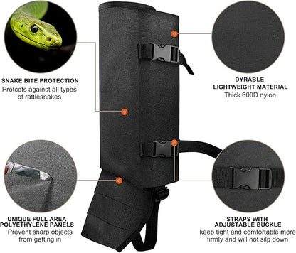 Snake Gaiters Leg Guards, Waterproof Snake Guards, Adjustable Snake Bite Protection for Lower Legs, Snake Chaps for Men&Women