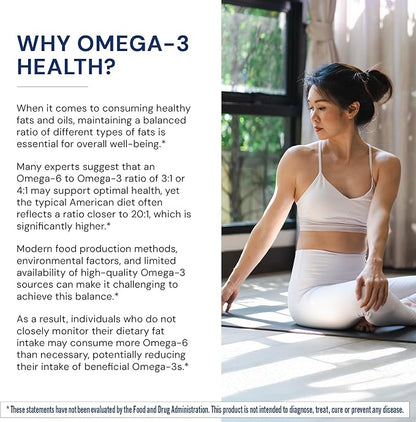 BodyHealth Omega 3 Health, Fish Oil Supplement for Women and Men, Heart and Brain Health, Fish Oil Pills, Fatty Acid Supplements, Omega 3 Vitamins - 60 Soft Gels