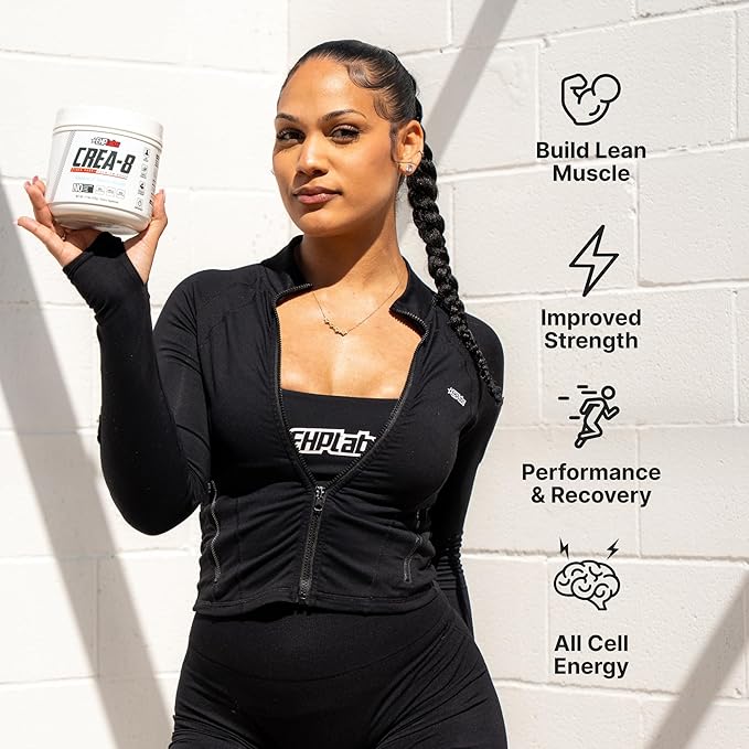 EHP Labs CREA-8 Micronized Creatine Monohydrate Powder - Unflavored Creatine Powder for Muscle Growth, Increased Strength, Enhanced Energy Output and Improved Performance - 100 Servings (500g)