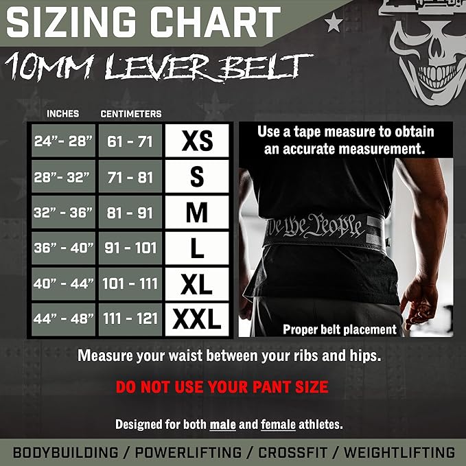 Weight Lifting Belt - Lever Gym Belt for Weightlifting, 10mm Leather Weight Belt for Men - 4 Inches Wide for Support & Stability for Workouts, Powerlifting, Bodybuilding, Fitness & Crossfit