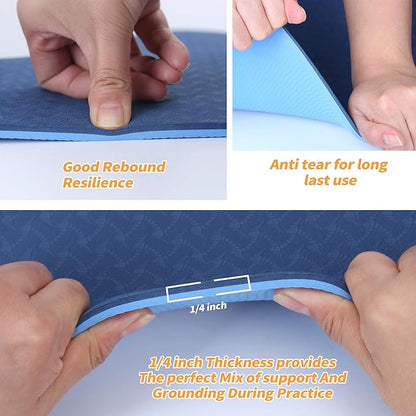 Yoga Starter Kit - 11-Piece Set with Yoga Blocks, Strap, Ball, Mat, Carrying Strap, Net Bag, Cooling Towel