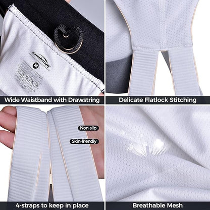COOLOMG MMA Jock Straps with Cup for Men Adult 4-Straps Athletic Supporters with Groin Cup for BJJ Boxing Muay Thai Wrestling