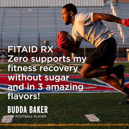 FITAID RX Zero Sugar, Encapsulated Creatine, Workout Recovery Drink, All-In-One Blend, BCAAs, Glucosamine, Turmeric, B-Complex, Electrolytes, Variety Pack, 12 Fl Oz (Pack of 24)