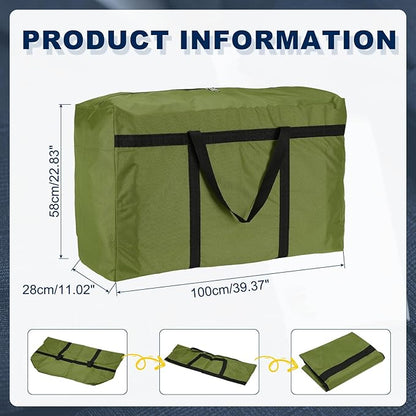 Extra Large Duffle Bag, 39 x 23 x 11 in Travel Big Duffle Bag with Zipper Handle Storage Foldable Waterproof Lightweight Bag for Women Men Travel Moving Camping (Green)