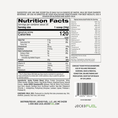 Jocko Fuel Mölk Whey Protein Powder 22g Low Sugar Monk Fruit Blend - Muscle Recovery & Growth, Packaging May Vary (26 Servings, Mint Chocolate)
