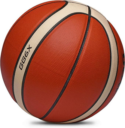 Training Soft Touch Rubber and Faux Leather Fighting Basketball, High Bounce Indoor Outdoor Basketball Gift