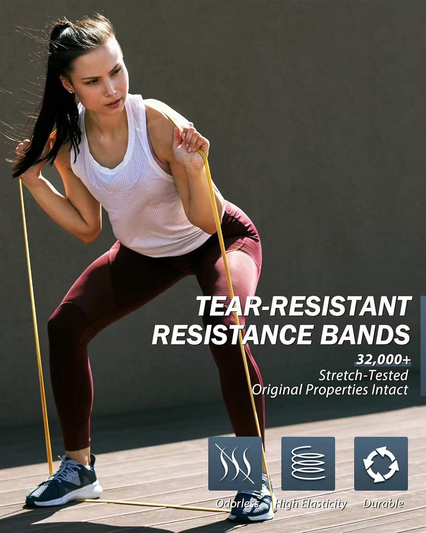 VanStretch Resistance Bands for Working Out,5-Level Elastic Exercise Bands