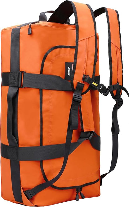 MIER Water Resistant Backpack Duffle Heavy Duty Convertible Duffle Bag with Backpack Straps for Gym, Sports, Travel