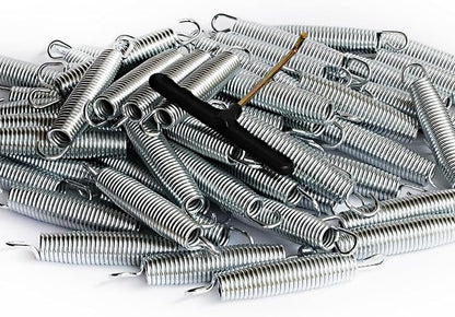 72 Pieces Trampoline Springs 5.5 inch，Equipped with T-Shaped Spring Installation Hook，Replacement Trampoline Springs
