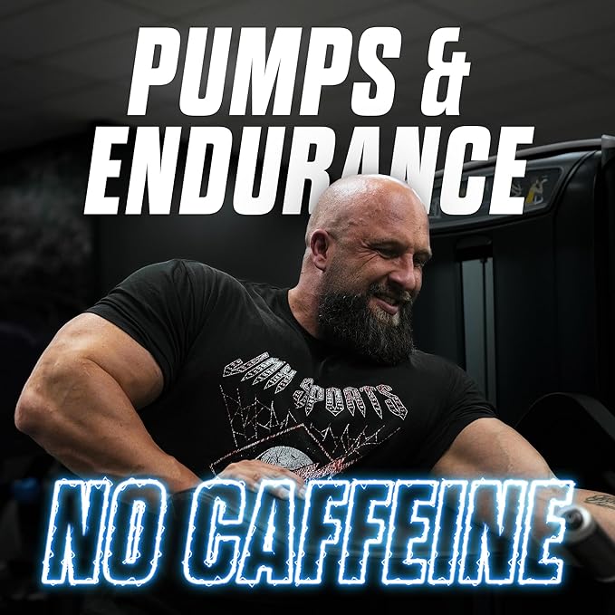 JNX SPORTS The Curse! Pump ??Stim-Free Pre-Workout | Blue Raspberry 40 Serves | Caffeine-Free Pump Pre Workout, Non-Stim Nitric Oxide Preworkout for Men & Women