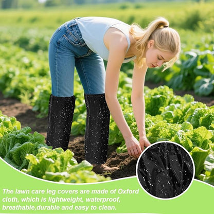 2 Pcs Lawn Care Leg Gaiters, Adjustable Leg Protectors Waterproof Garden Trimming Legs Chaps Legs Guard for Landscaping Farm Working Outdoor Hunting Hiking