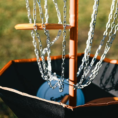 Franklin Sports Disc Golf Baskets - Portable Disc Golf Target with Chains Included - Disc Golf Basket Stand Equipment for Hole + Course Creation