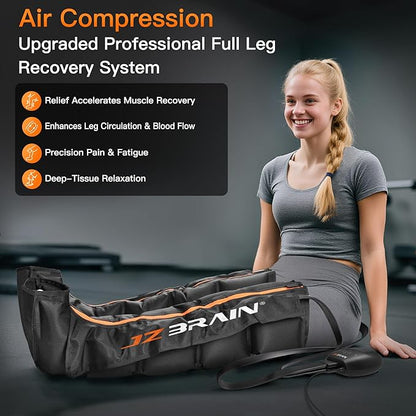 Sequential Air Compression Recovery System : Professional Sequential Compression Boots for Fast Recovery & Circulation Improvement ??Full Leg Recovery Device for Athletes Runners Gym (Small)