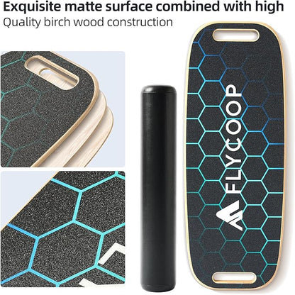 Balance Board for Adult with Adjustable Stoppers: 3 Modes Wobble Board with Roller Exercise Balancing Stability Trainer for Improve Balance Non Slip Surface