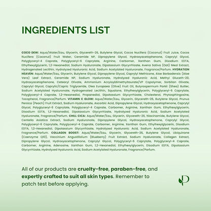 PLANTIFIQUE Superfood Facial Sheet Mask Variety Box 10 Pack ??2x Coconut, Aloe, Vitamin C, Centella & Collagen Face Masks ??Hydrating & Glow-Enhancing ??For All Skin Types