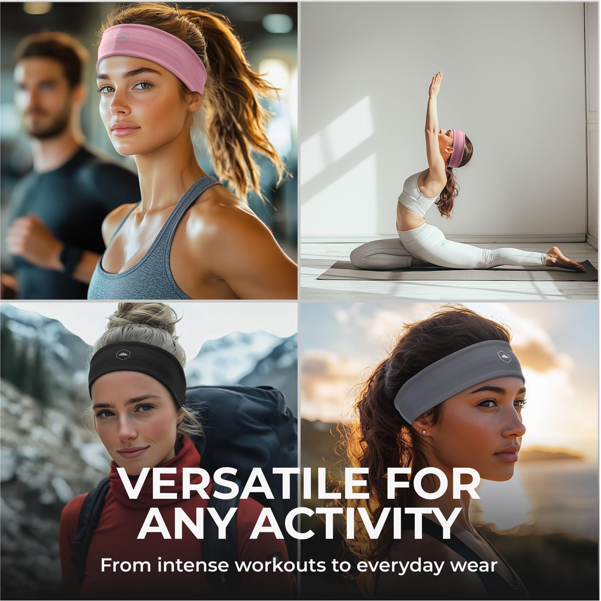 Mens Headband | Sweat Headbands for Men Working Out Running Sports Gym – Athletic Cycling Football
