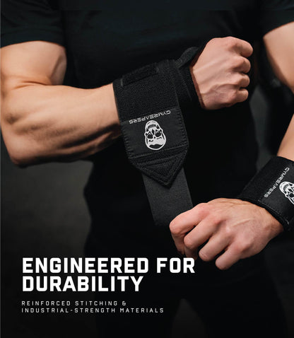 Gymreapers Weightlifting Wrist Wraps (Competition Grade) 18" Professional Quality Wrist Support